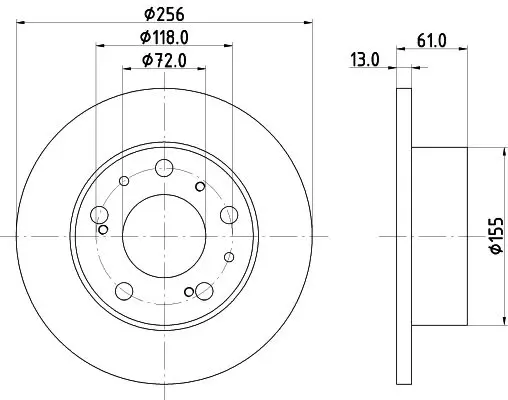 Handler.Part Brake disc MINTEX MDC267 1