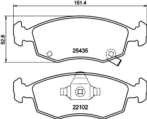 Handler.Part Brake pad set, disc brake MINTEX MDB3726 1