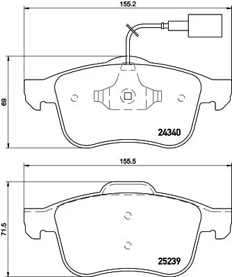 Handler.Part Brake pad set, disc brake MINTEX MDB3121 1