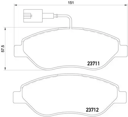 Handler.Part Brake pad set, disc brake MINTEX MDB2241 1