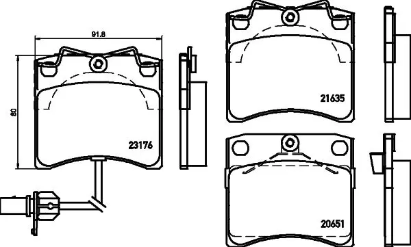 Handler.Part Brake pad set, disc brake MINTEX MDB2095 1