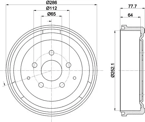 Handler.Part Brake drum MINTEX MBD296 1