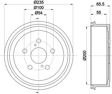 Handler.Part Brake drum MINTEX MBD126 1