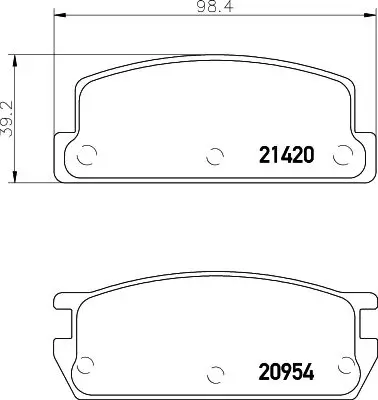 Handler.Part Brake pad set, disc brake MINTEX MDB1311 1