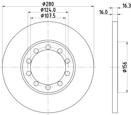 Handler.Part Brake disc MINTEX MDC1811 1