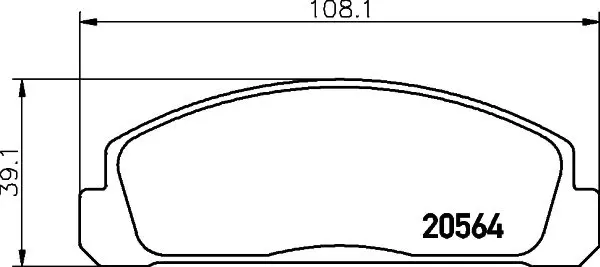 Handler.Part Brake pad set, disc brake MINTEX MDB1122 1