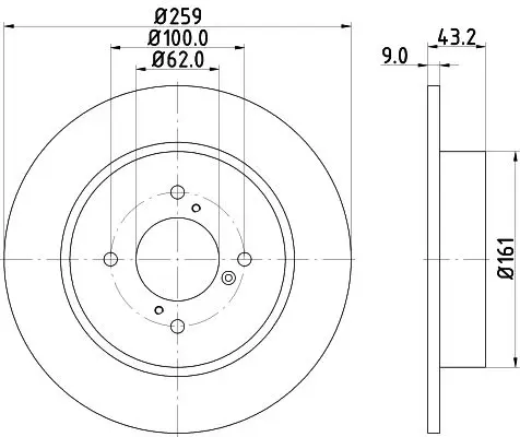 Handler.Part Brake disc MINTEX MDC2267 1