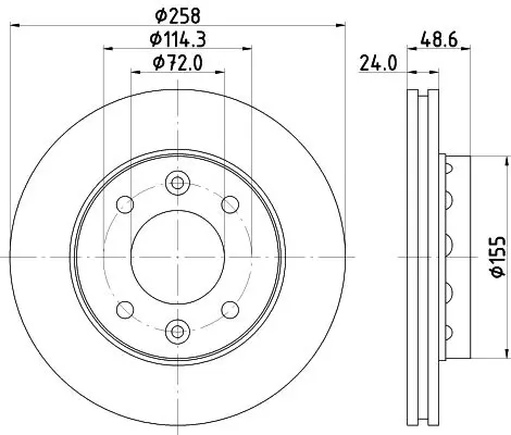 Handler.Part Brake disc MINTEX MDC1468 1