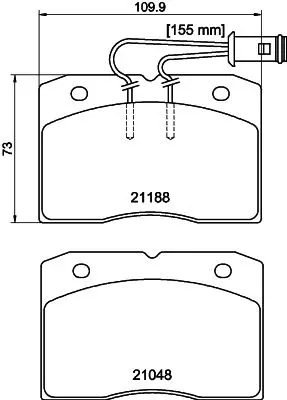 Handler.Part Brake pad set, disc brake MINTEX MDB1524 1