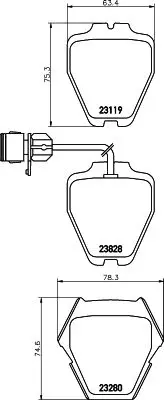 Handler.Part Brake pad set, disc brake MINTEX MDB2178 1