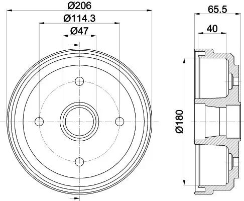 Handler.Part Brake drum MINTEX MBD106 1