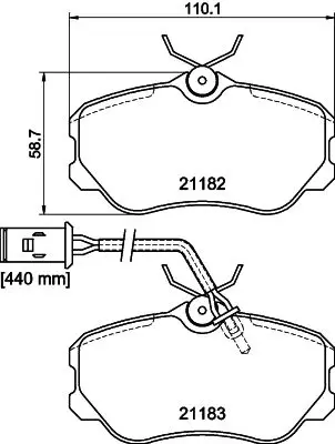 Handler.Part Brake pad set, disc brake MINTEX MDB1484 1