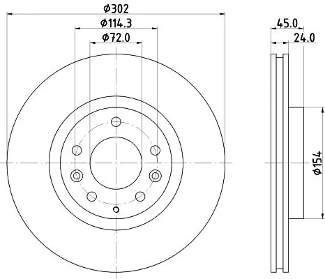 Handler.Part Brake disc MINTEX MDC2564 1