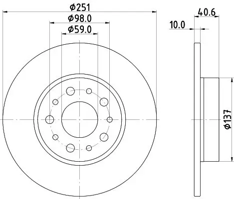 Handler.Part Brake disc MINTEX MDC2401 1