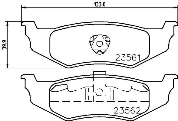 Handler.Part Brake pad set, disc brake MINTEX MDB2185 1