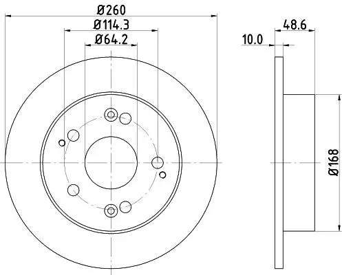 Handler.Part Brake disc MINTEX MDC1622 1