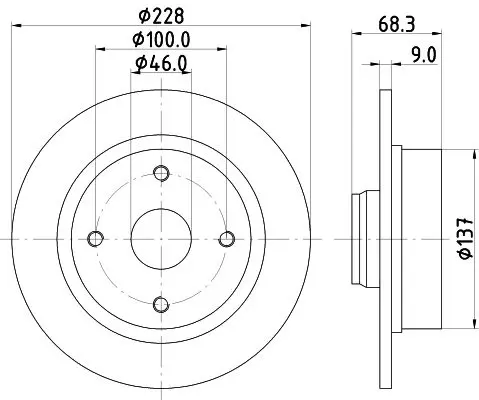 Handler.Part Brake disc MINTEX MDC733 1