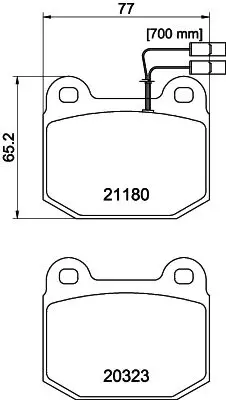 Handler.Part Brake pad set, disc brake MINTEX MDB1301 1