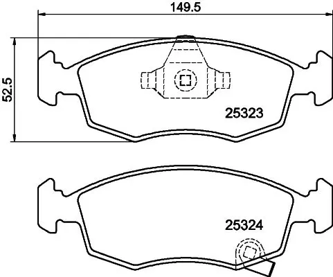 Handler.Part Brake pad set, disc brake MINTEX MDB3233 1