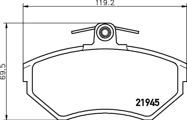 Handler.Part Brake pad set, disc brake MINTEX MDB1868 1