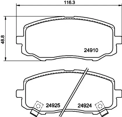 Handler.Part Brake pad set, disc brake MINTEX MDB3055 1