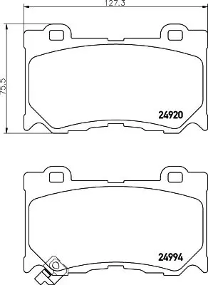 Handler.Part Brake pad set, disc brake MINTEX MDB3049 1