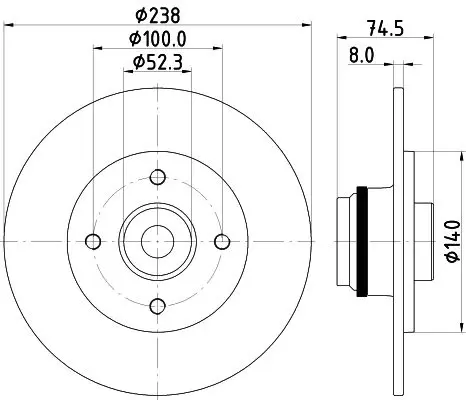 Handler.Part Brake disc MINTEX MDC1997 1