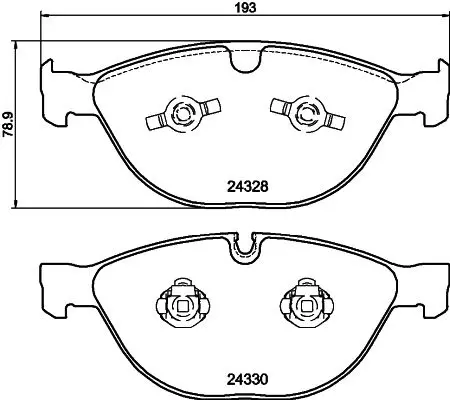 Handler.Part Brake pad set, disc brake MINTEX MDB2826 1