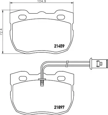 Handler.Part Brake pad set, disc brake MINTEX MLB116 1