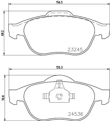 Handler.Part Brake pad set, disc brake MINTEX MDB2225 1