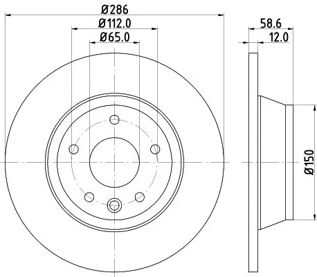 Handler.Part Brake disc MINTEX MDC2292 1