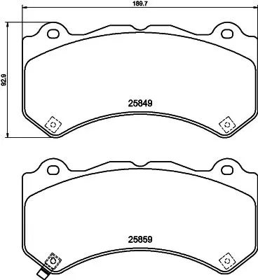 Handler.Part Brake pad set, disc brake MINTEX MDB3390 1