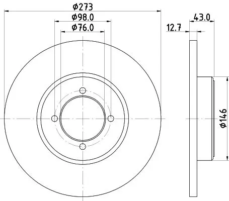 Handler.Part Brake disc MINTEX MDC73 1