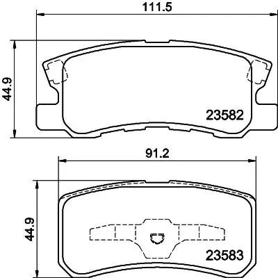 Handler.Part Brake pad set, disc brake MINTEX MDB2080 1