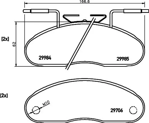 Handler.Part Brake pad set, disc brake MINTEX MDB1729 1