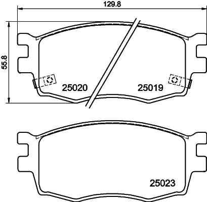 Handler.Part Brake pad set, disc brake MINTEX MDB3057 1