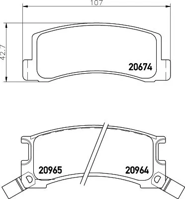 Handler.Part Brake pad set, disc brake MINTEX MDB1227 1