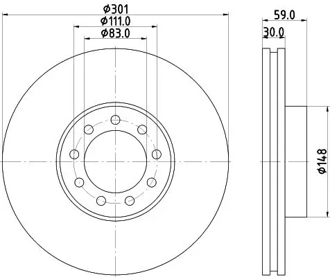 Handler.Part Brake disc MINTEX MDC1933 1