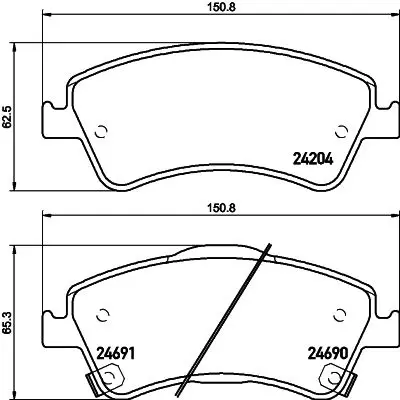 Handler.Part Brake pad set, disc brake MINTEX MDB2933 1