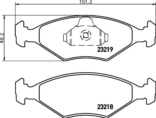 Handler.Part Brake pad set, disc brake MINTEX MDB2615 1