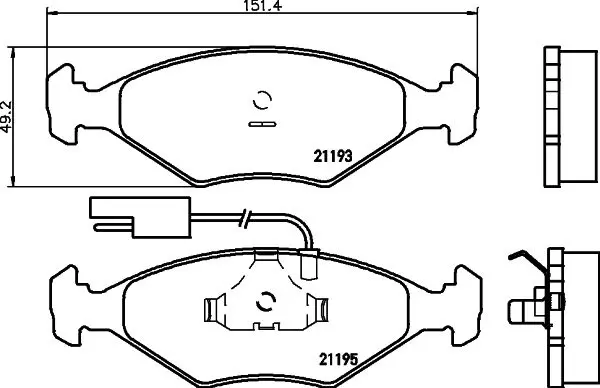 Handler.Part Brake pad set, disc brake MINTEX MDB1430 1