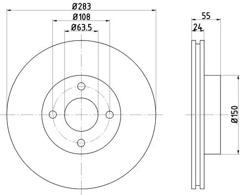 Handler.Part Brake disc MINTEX MDC638 1