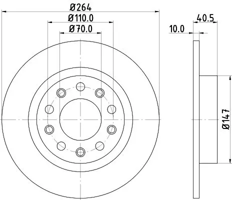 Handler.Part Brake disc MINTEX MDC2279 1