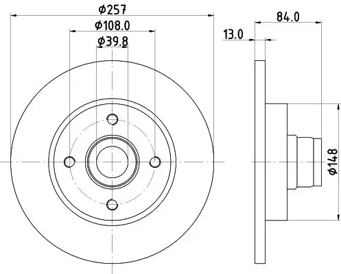 Handler.Part Brake disc MINTEX MDC1089 1