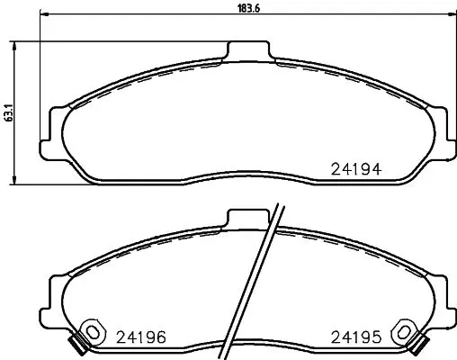 Handler.Part Brake pad set, disc brake MINTEX MDB2213 1