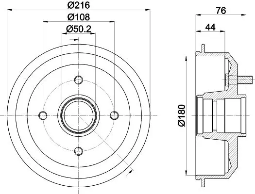 Handler.Part Brake drum MINTEX MBD008 1