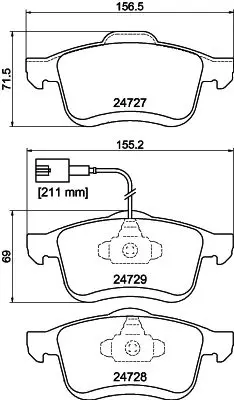 Handler.Part Brake pad set, disc brake MINTEX MDB3001 1