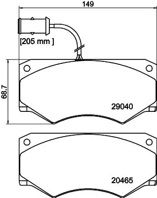 Handler.Part Brake pad set, disc brake MINTEX MDB1730 1