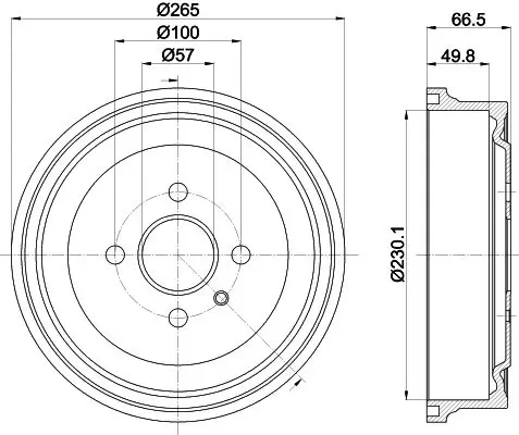 Handler.Part Brake drum MINTEX MBD048 1