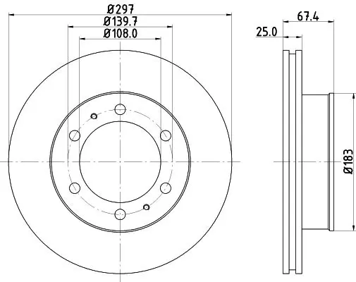 Handler.Part Brake disc MINTEX MDC2184 1